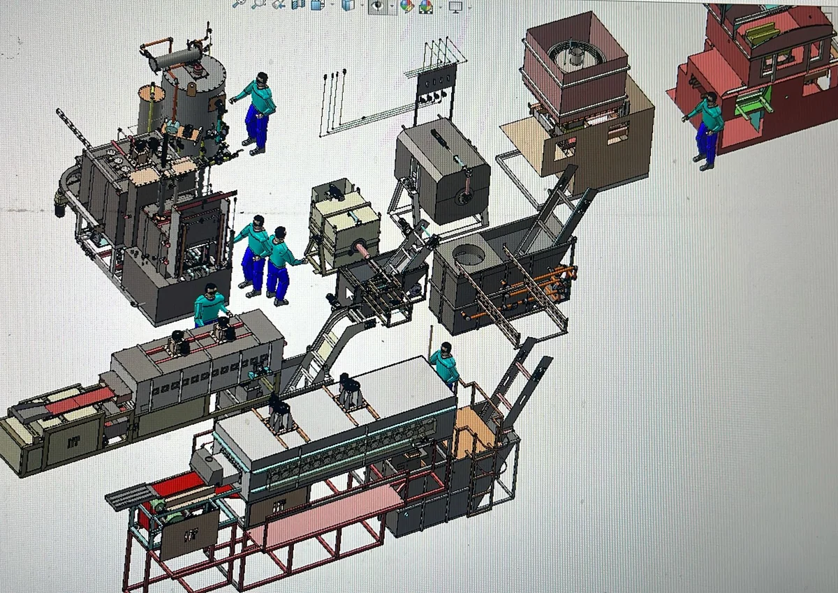 Progettazione 3D, layout e sviluppo dell’impianto